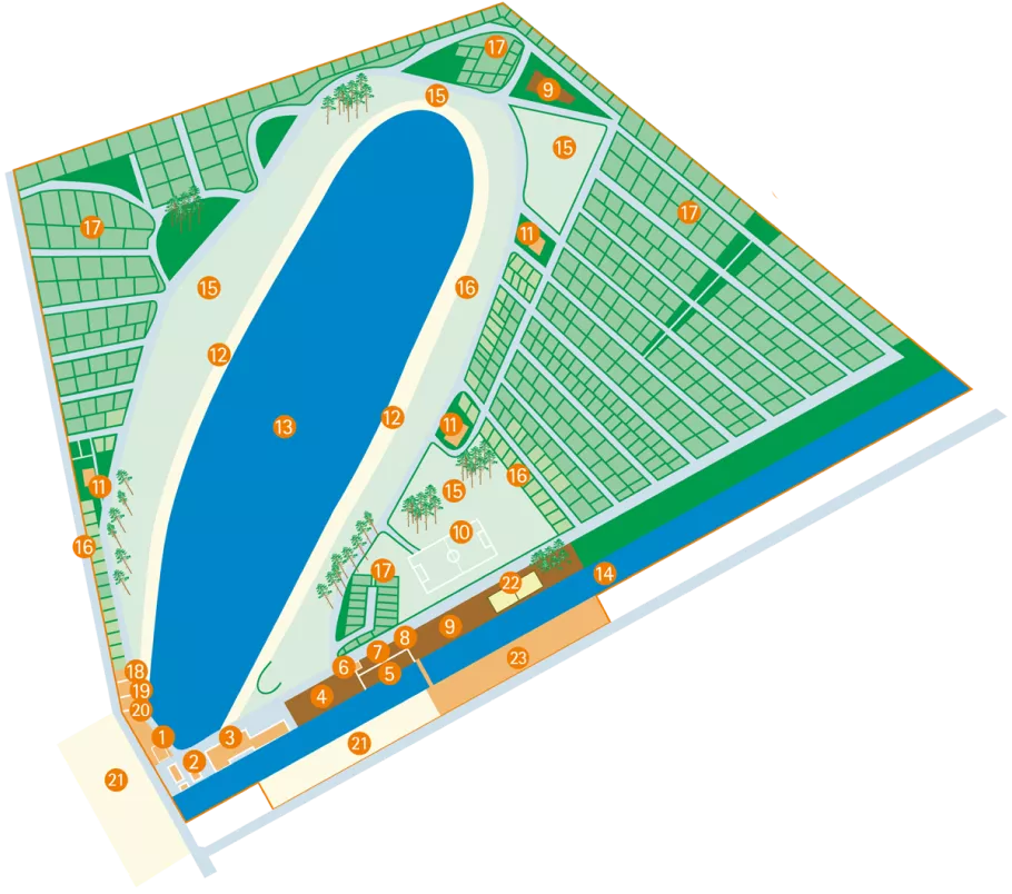 Kaart van het Hertha-See